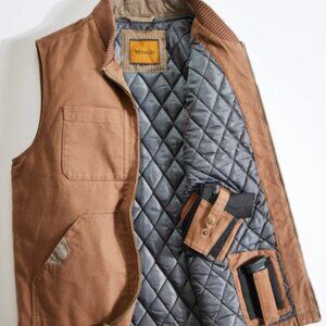 Concealed Carry Canvas Vest - Brown | Large Tall
